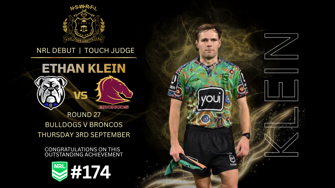 Ethan Klein Earns NRL Debut as Match Official #174
